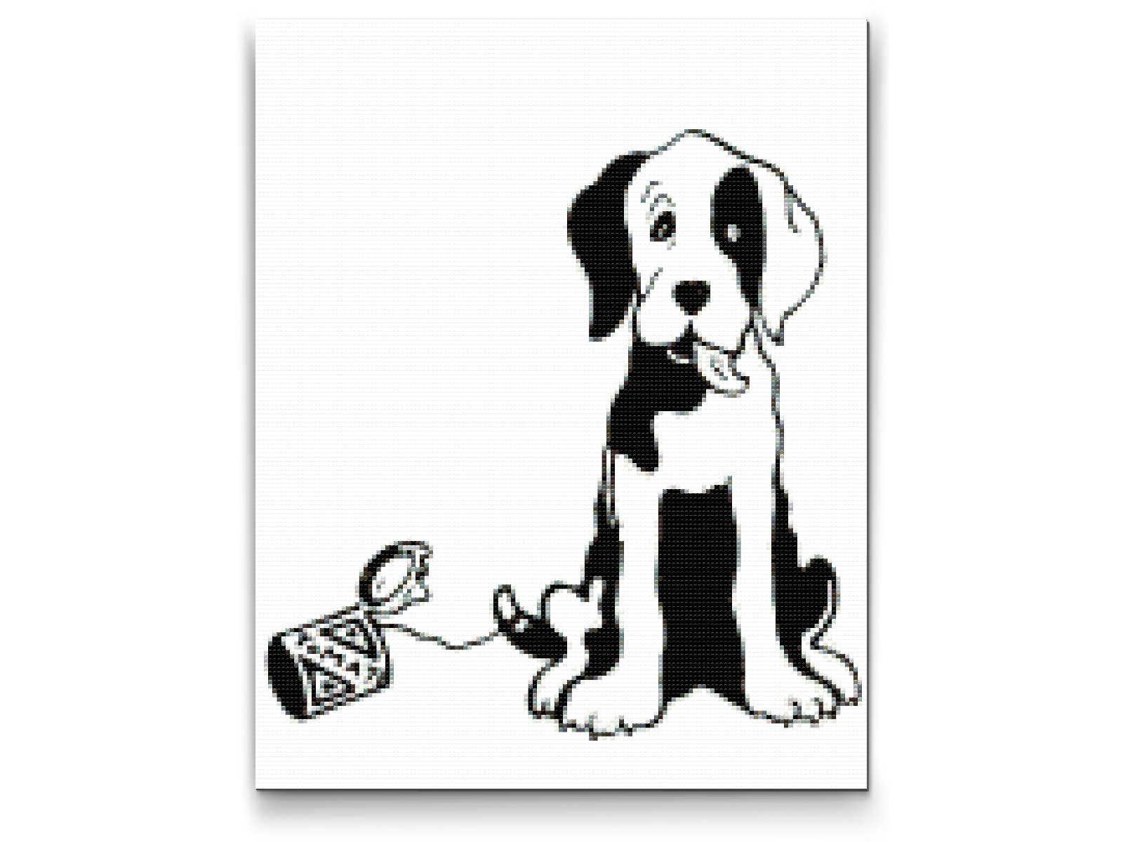 Diamond Paint - B/W Dog