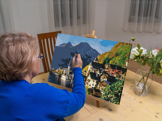 Paint by number - Hallstatt-søen - Østrig