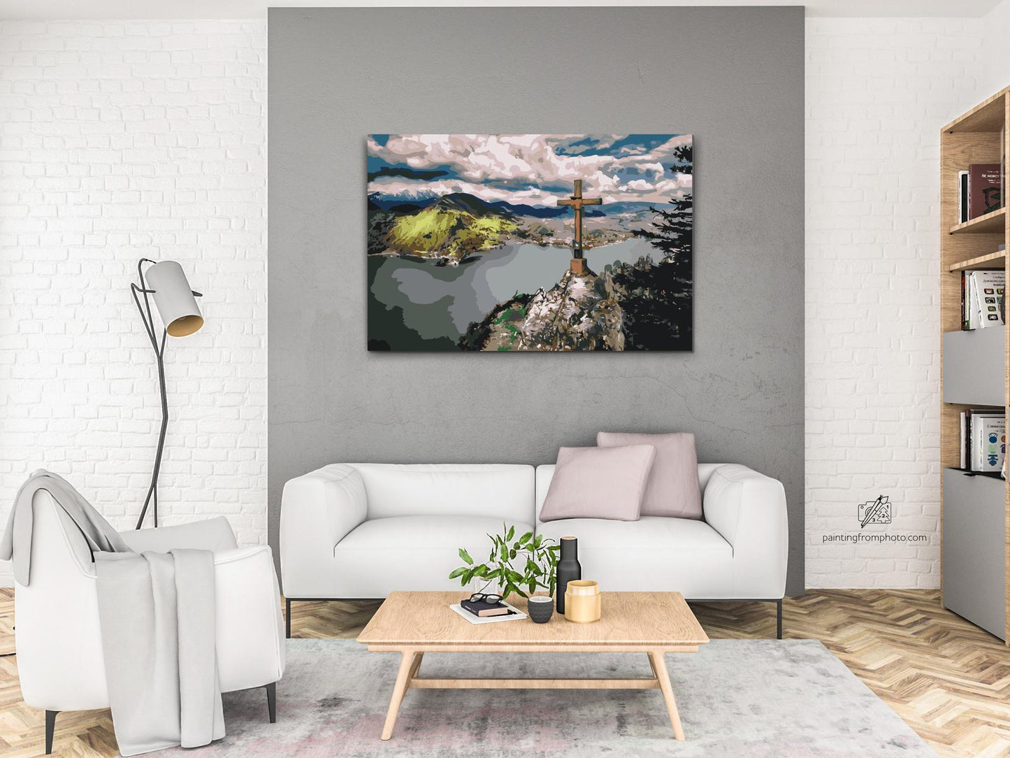 Paint by number - Udsigt over Gmundensøen - Østrig