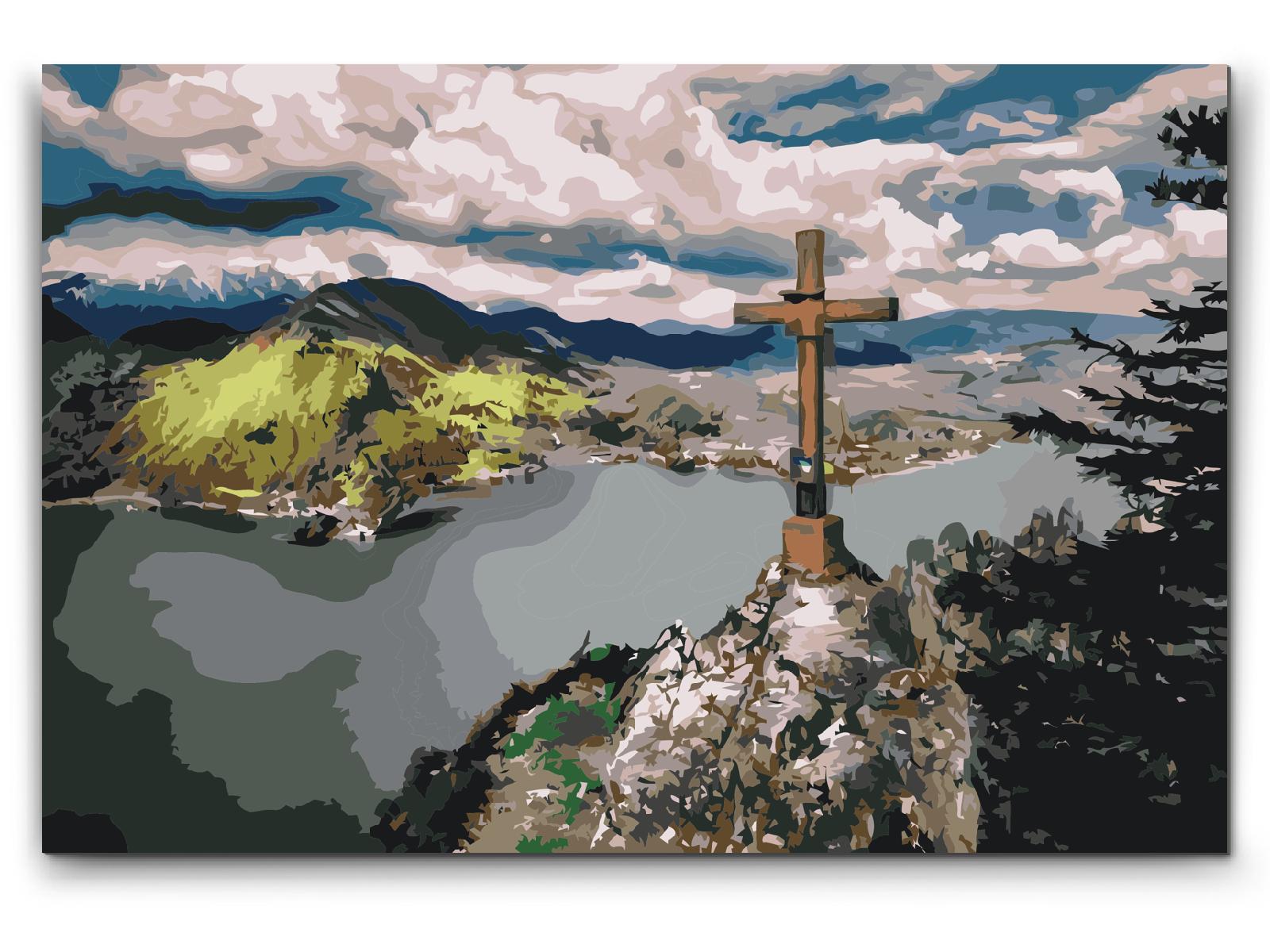 Paint by number - Udsigt over Gmundensøen - Østrig