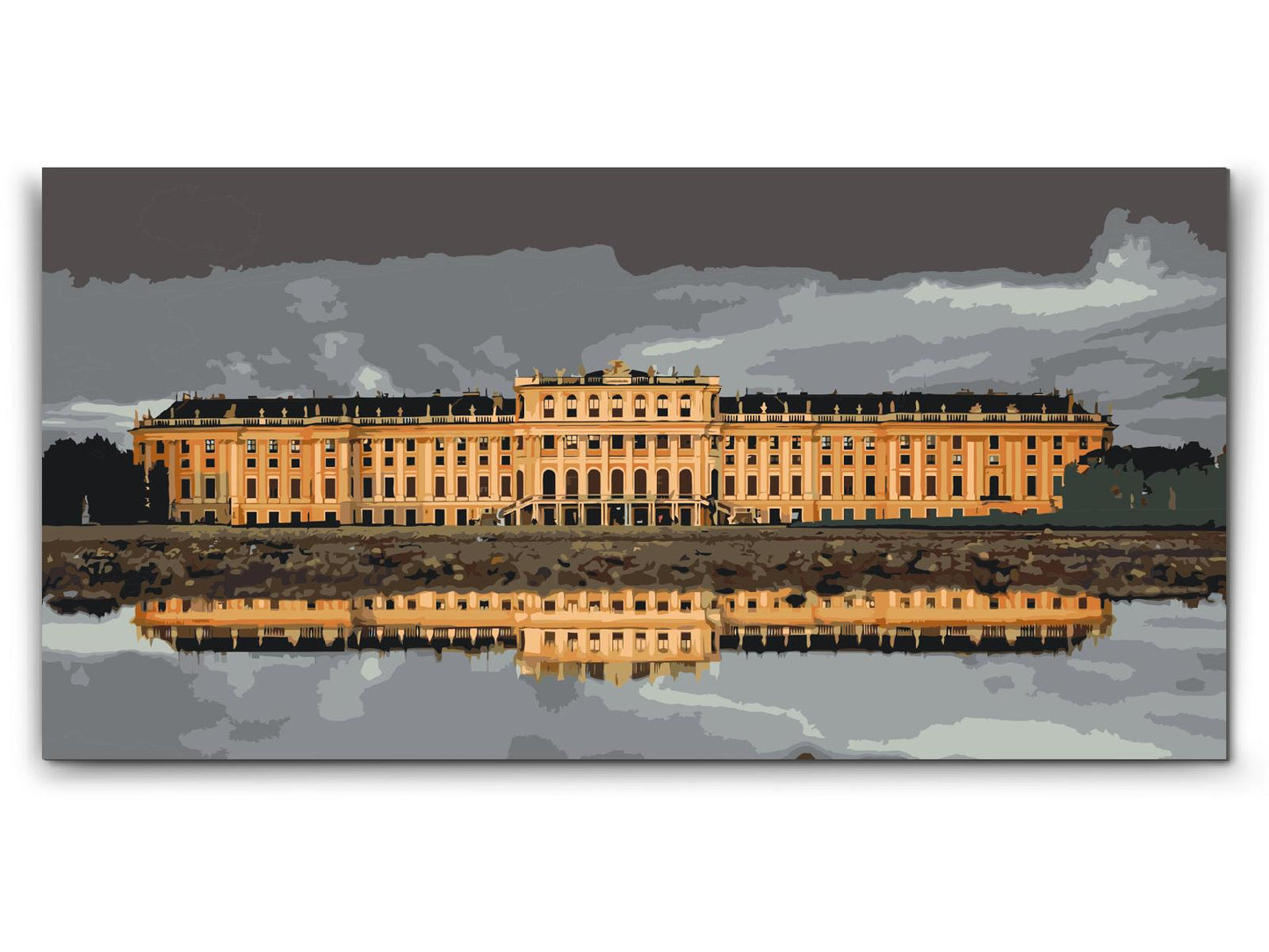 Paint by number - Solnedgang ved Schönbrunn - Østrig
