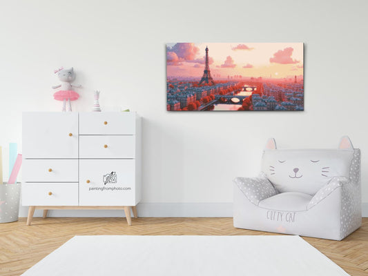 Diamond Paint - Solnedgangsparadies – Frankrig
