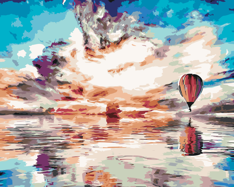 Paint by number - Ballonflyvning