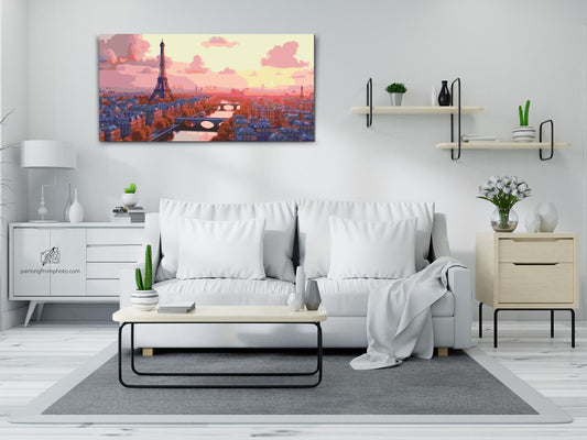Paint by number - Solnedgangsparadies – Frankrig