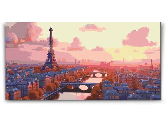 Paint by number - Solnedgangsparadies – Frankrig