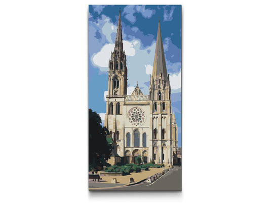 Paint by number - Katedral i Chartres – Frankrig