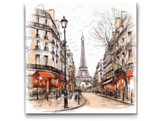 Diamond Paint - Tegning af Paris – Frankrig