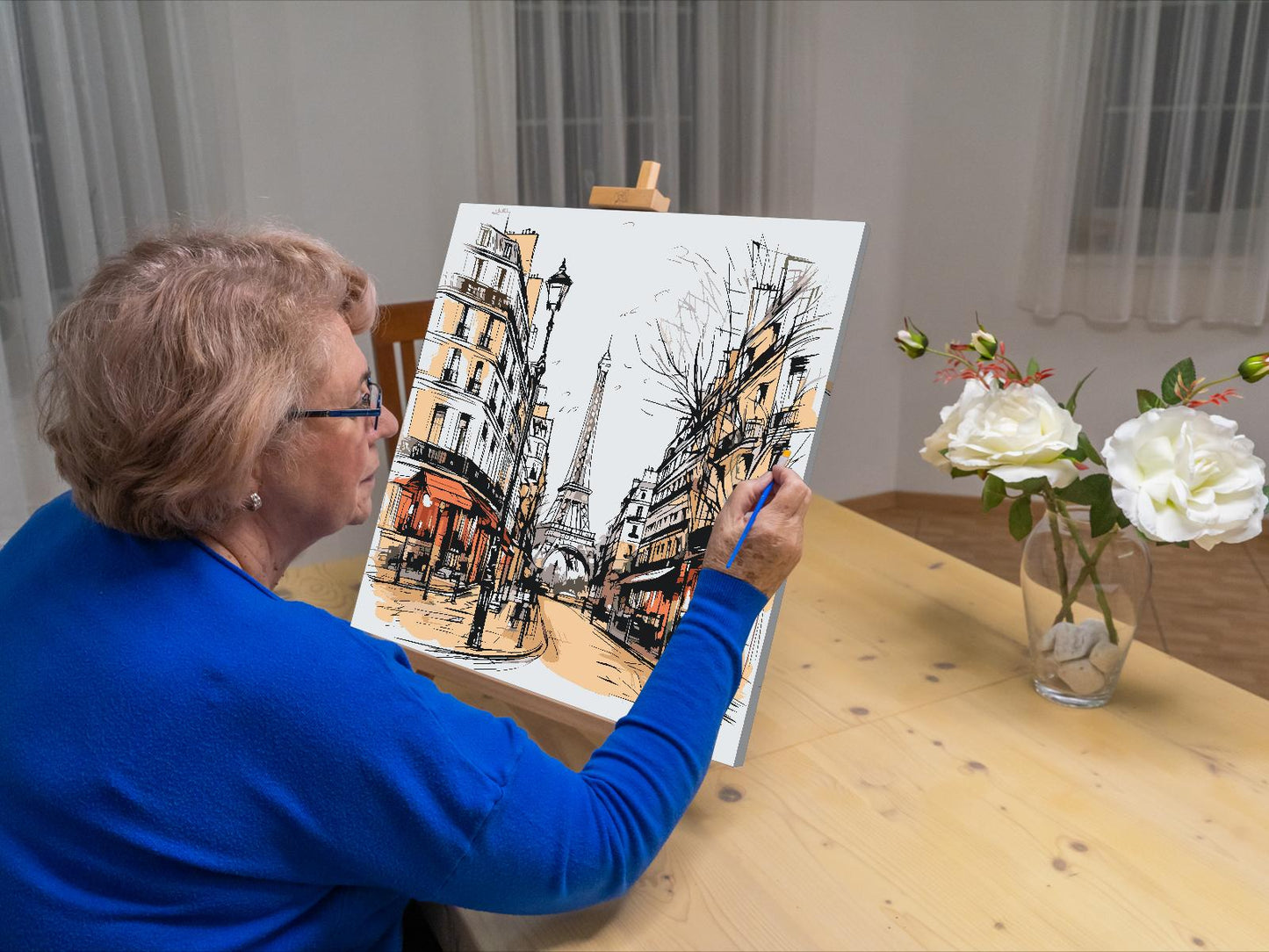 Paint by number - Tegning af Paris – Frankrig