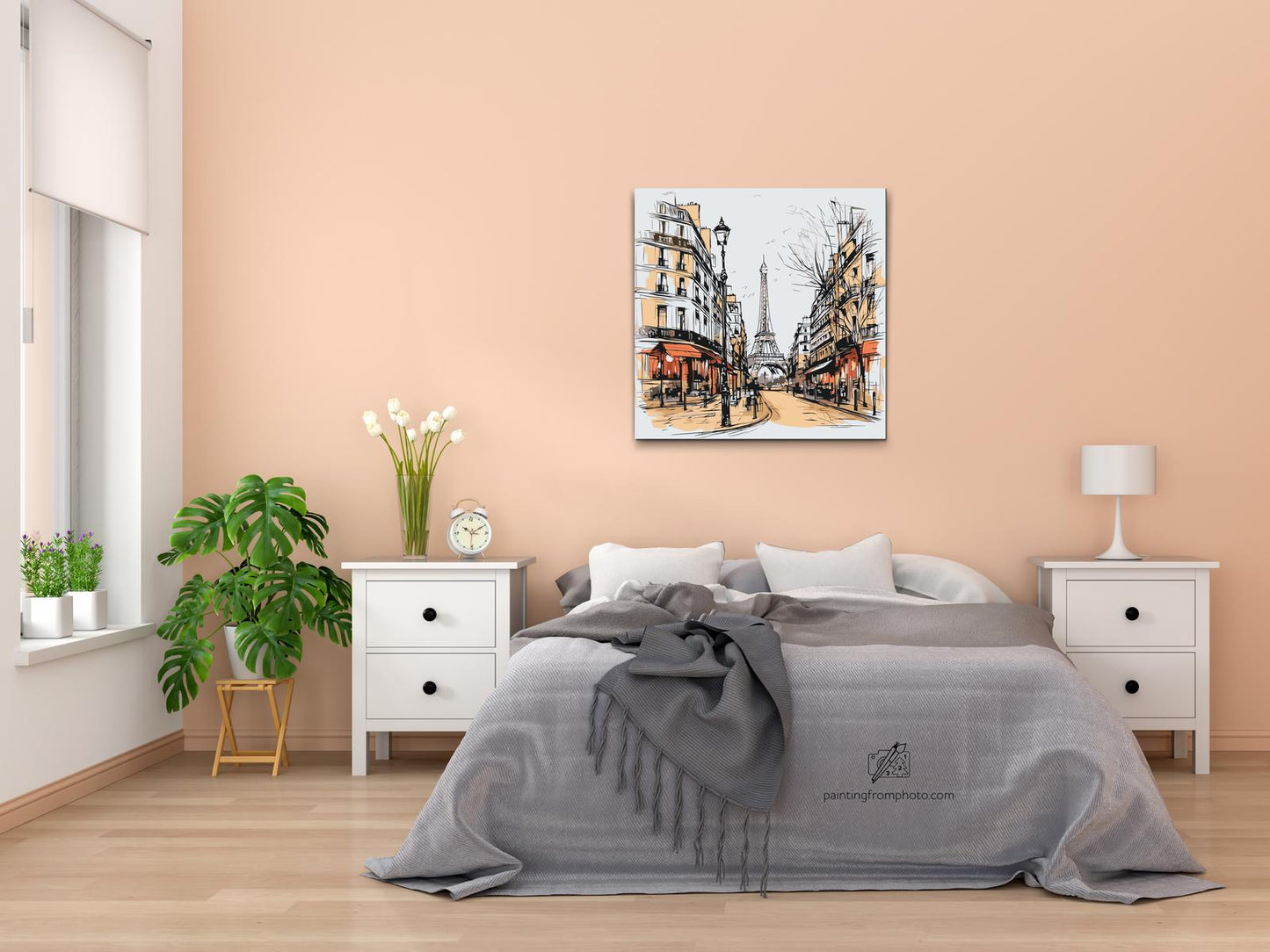 Paint by number - Tegning af Paris – Frankrig