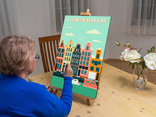 Paint by number - Plakat Amsterdam
