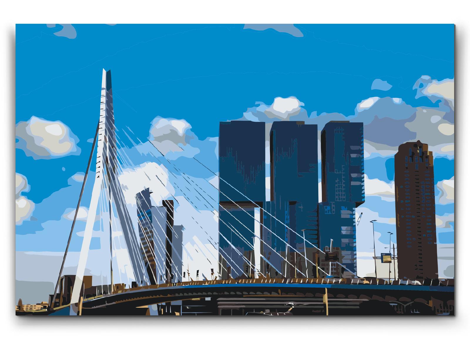 Paint by number - Erasmusbroen, Rotterdam - Holland