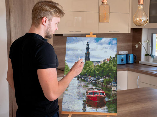 Diamond Paint - Bådtur, Amsterdam - Holland