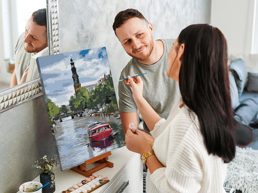 Paint by number - Bådtur, Amsterdam - Holland