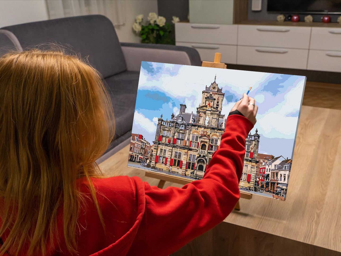 Paint by number - Rådhuset Delft - Holland