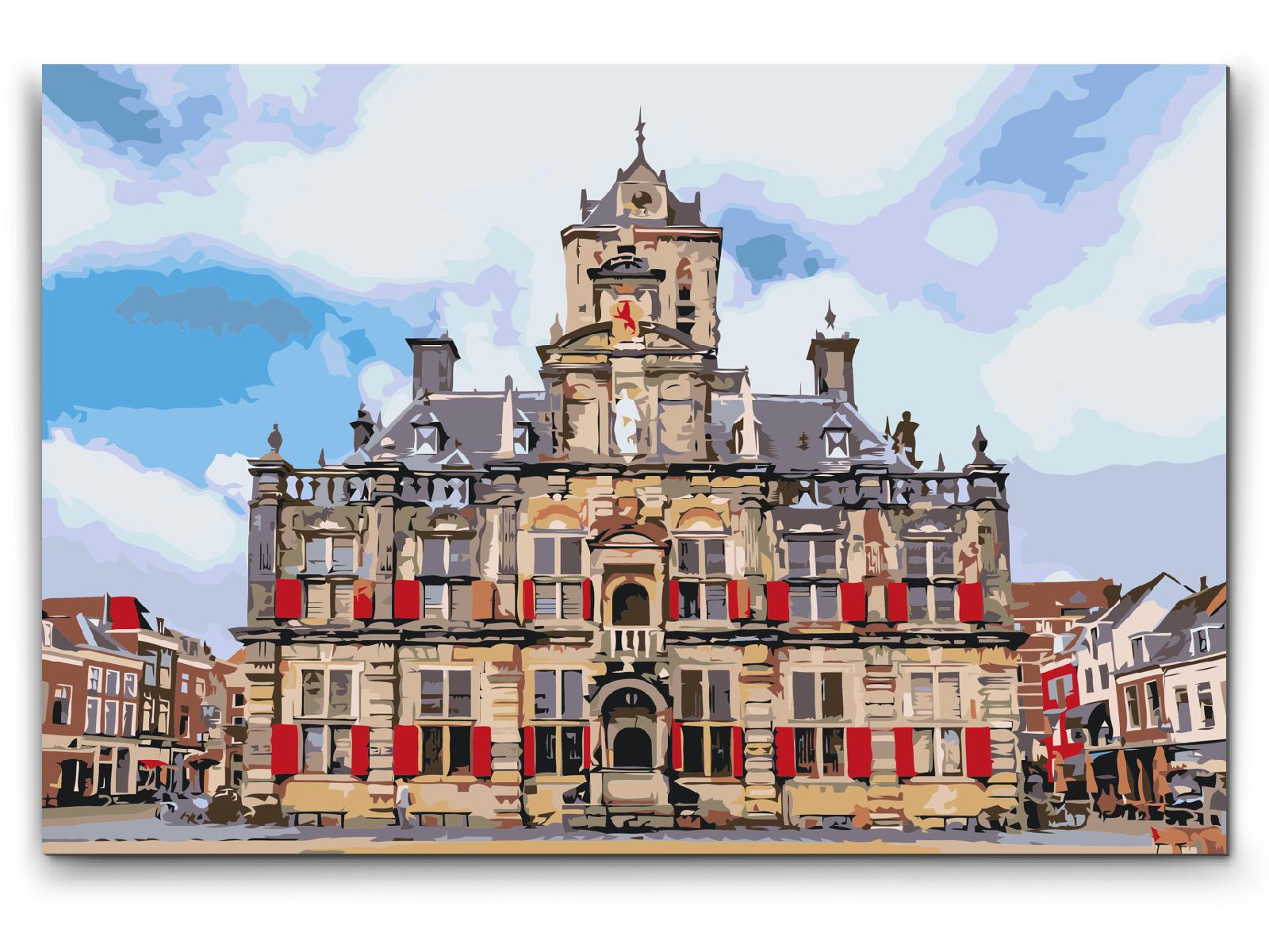 Paint by number - Rådhuset Delft - Holland