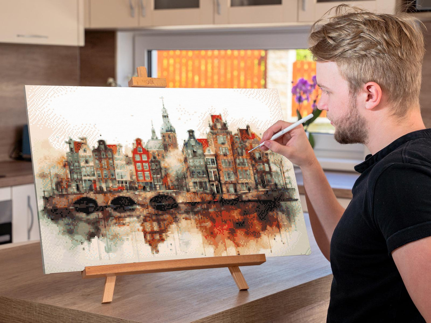 Diamond Paint - Tegning af Amsterdam - Holland