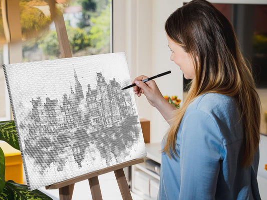 Dotting - Tegning af Amsterdam - Holland
