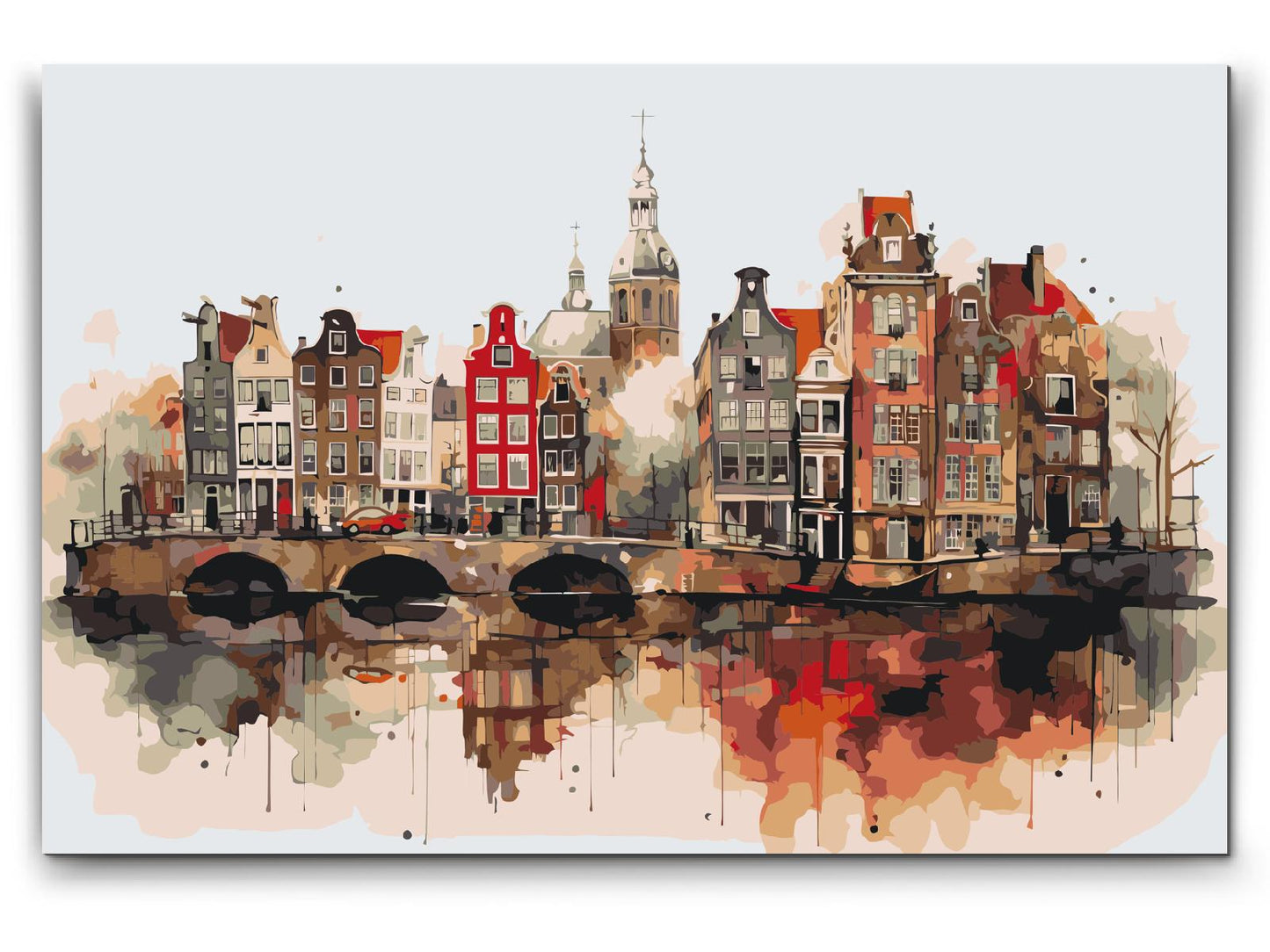 Paint by number - Tegning af Amsterdam - Holland