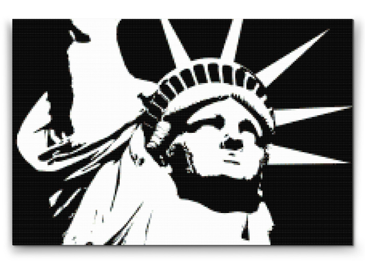 Diamond Paint - Sort/hvid Frihedsgudinden
