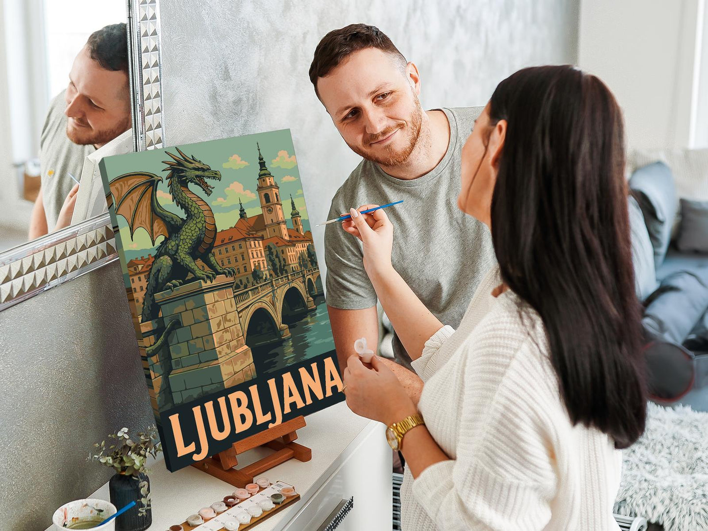 Paint by number - Ljubljana-plakat