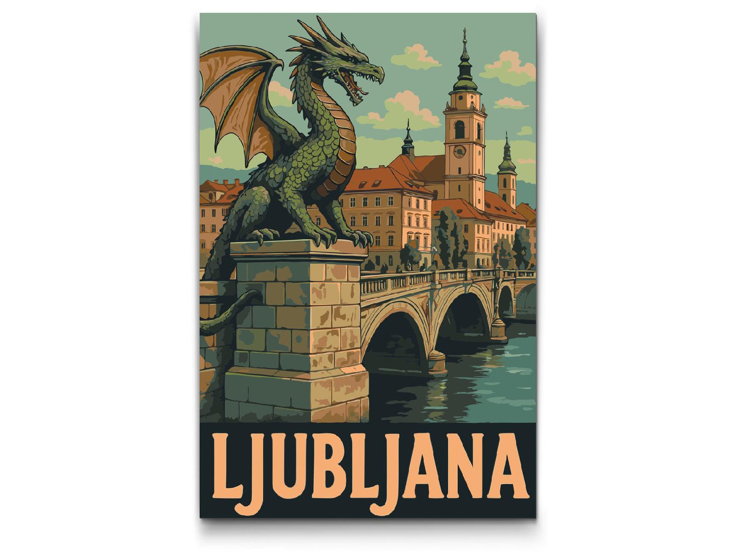 Paint by number - Ljubljana-plakat