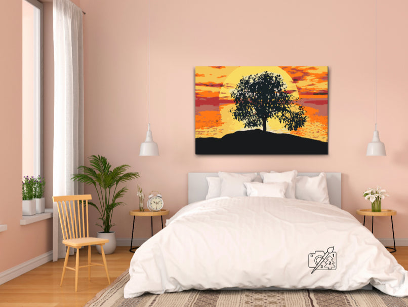 Paint by number - Solnedgang