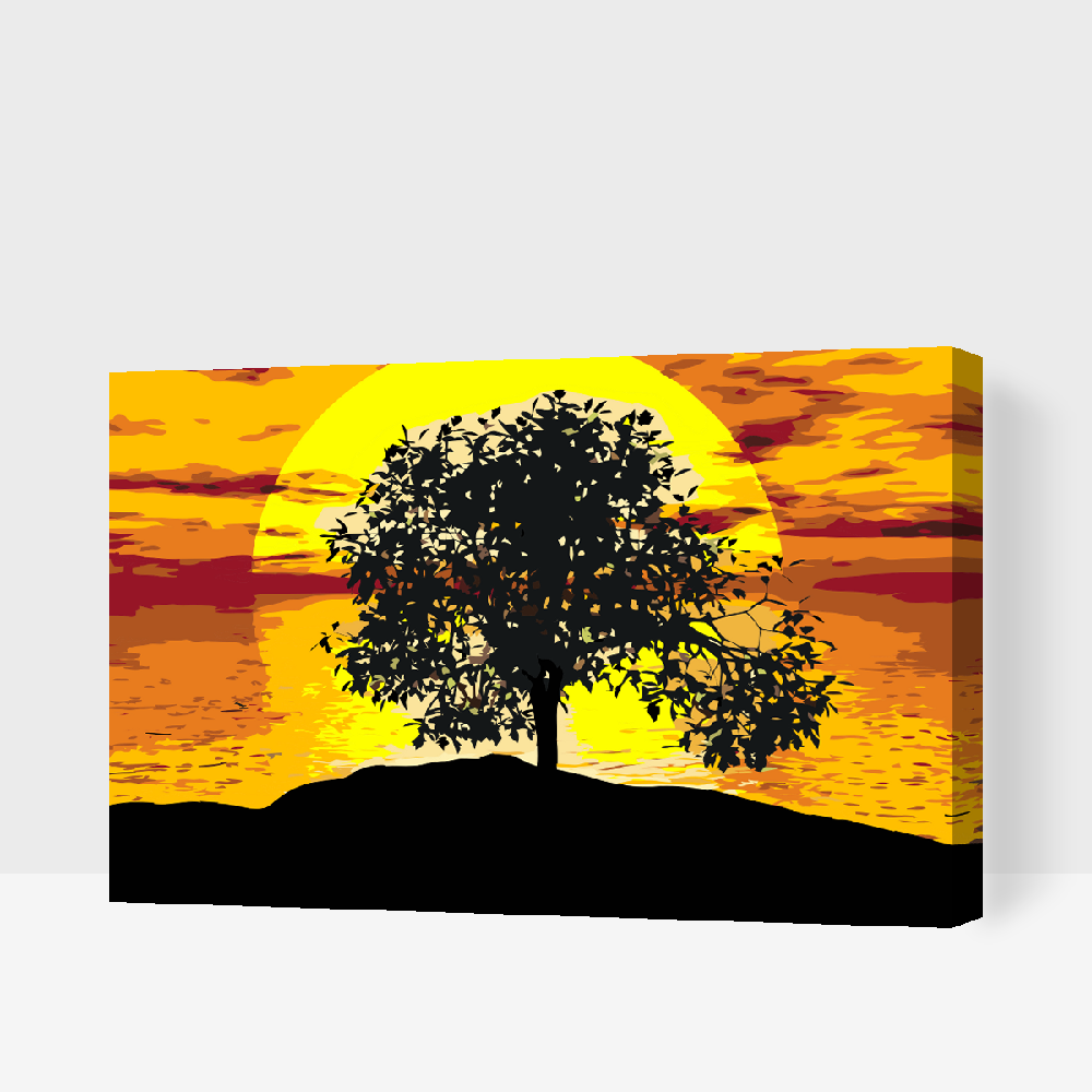 Paint by number - Solnedgang