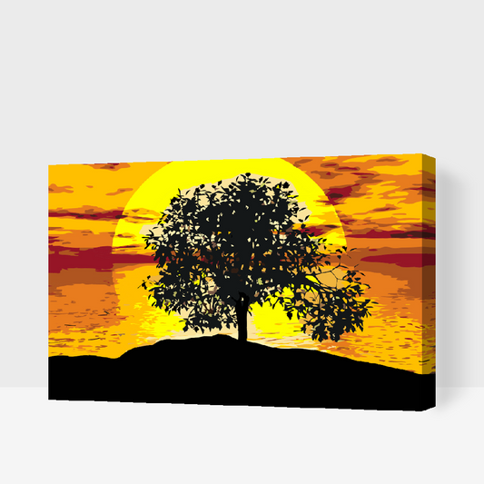 Paint by number - Solnedgang