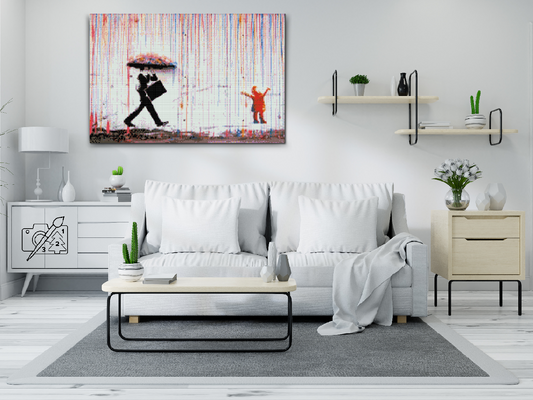 Diamond Paint - Banksy - Farverig regn