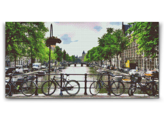 Diamond Paint - Udsigt fra broen ved Amsterdam - Holland