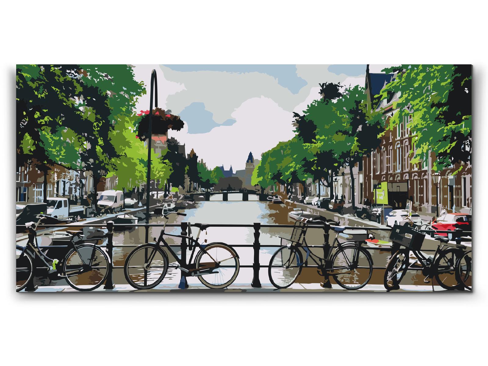 Paint by number - Udsigt fra broen ved Amsterdam - Holland