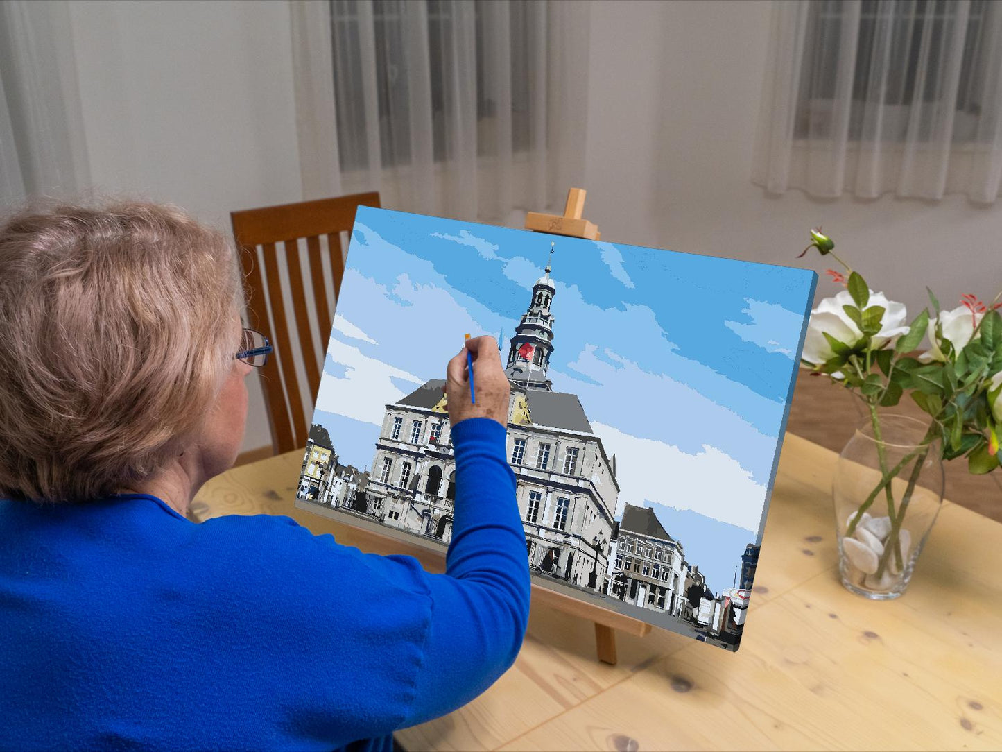 Paint by number - Rådhuset Maastricht - Holland