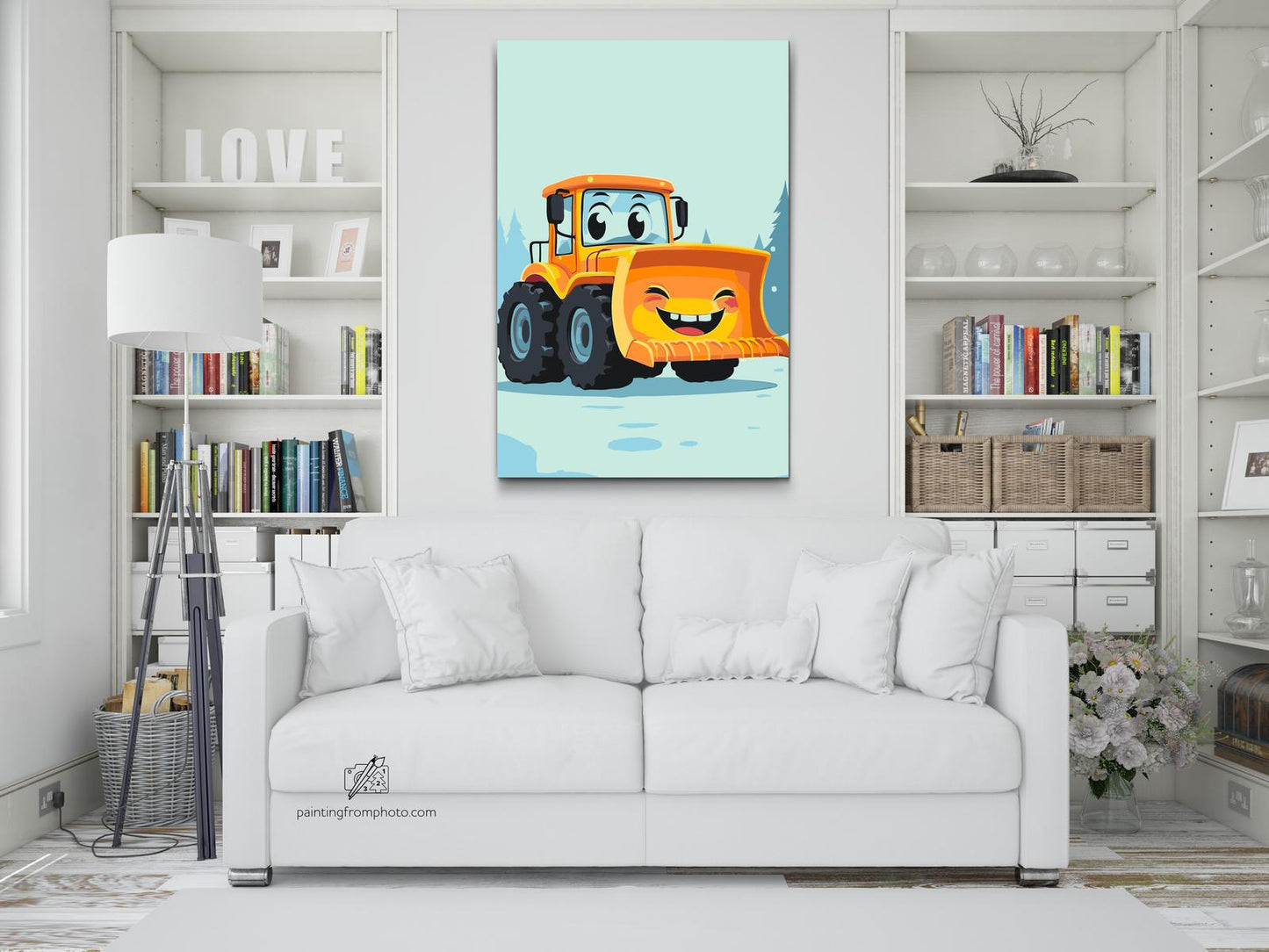 Paint by number - Børnebulldozer