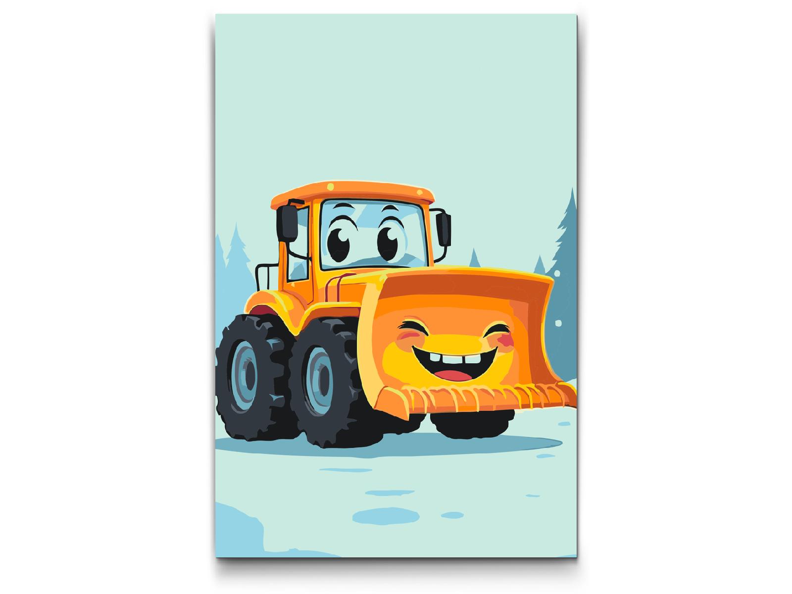 Paint by number - Børnebulldozer