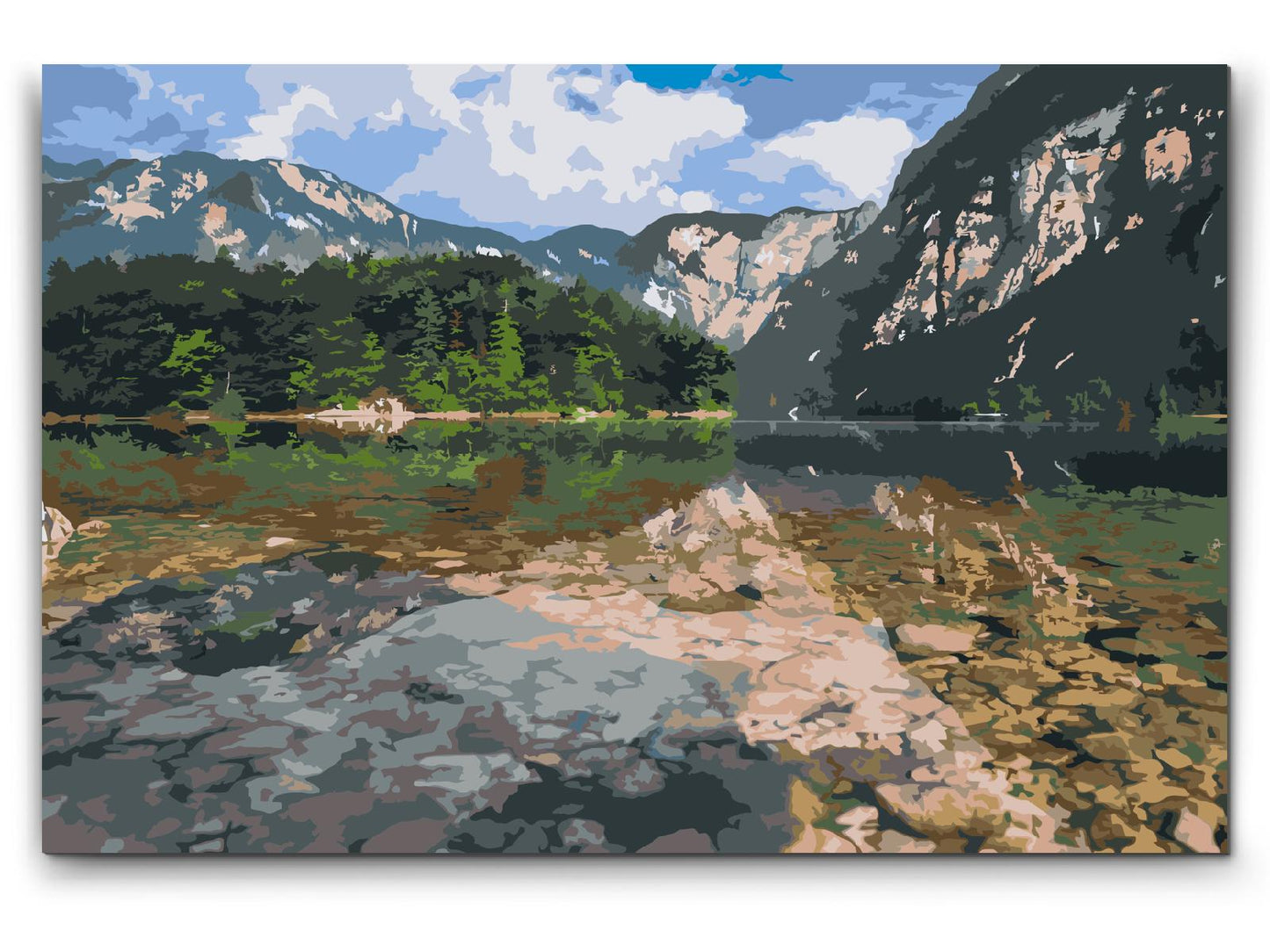 Paint by number - Bohinjsøen - Slovenien