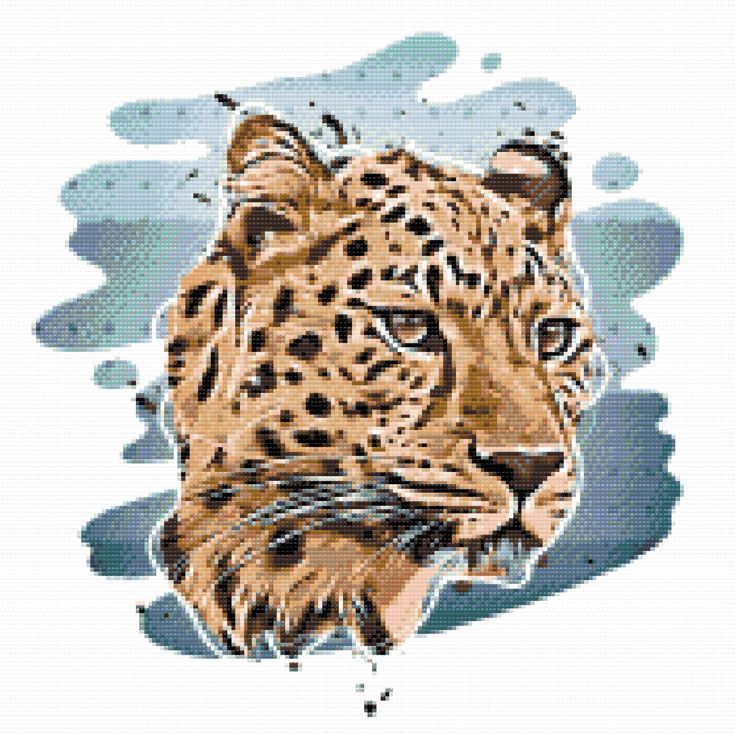 Diamond Paint - Leopardhoved