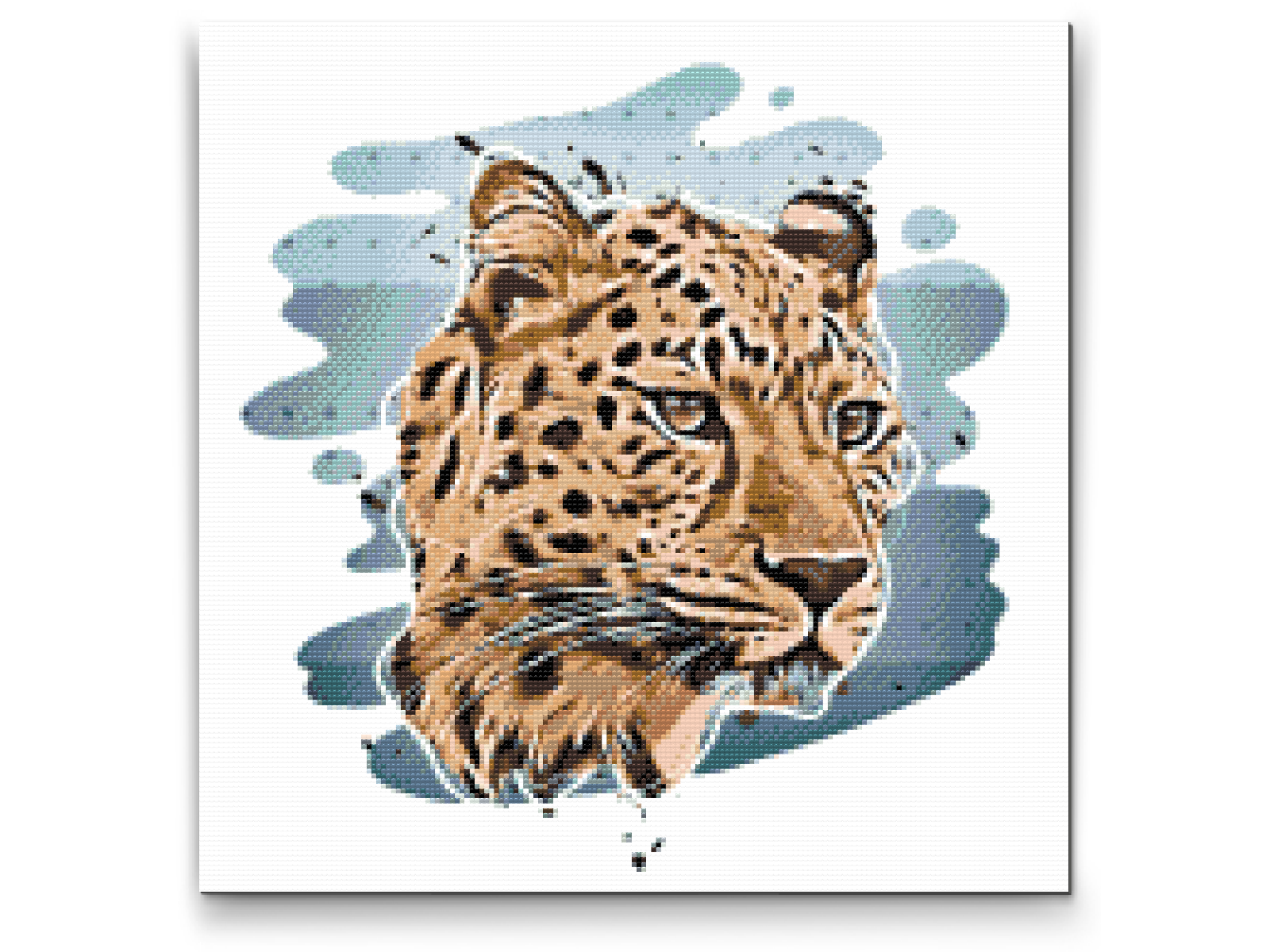 Diamond Paint - Leopardhoved