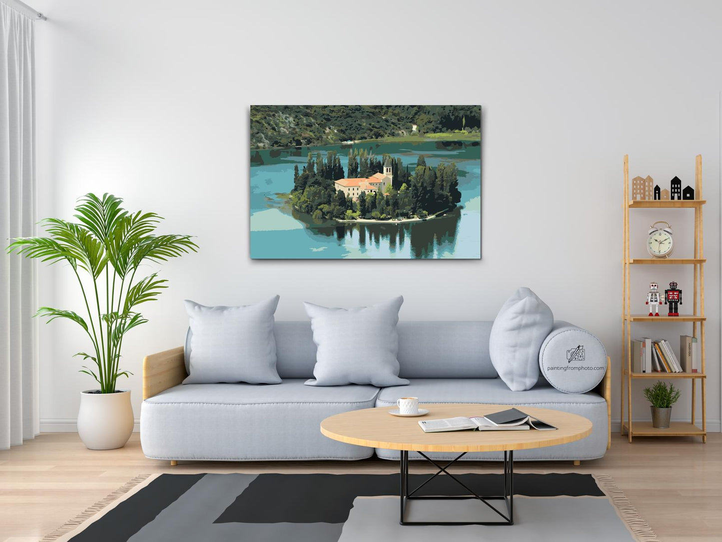 Paint by number - Visovac-øen - Kroatien