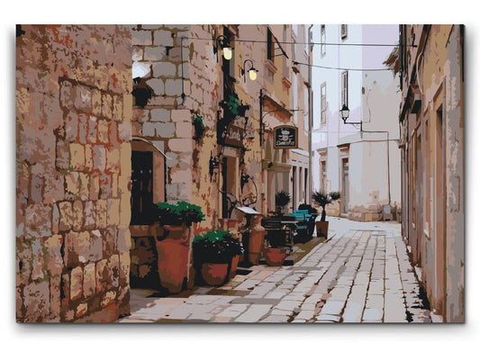 Paint by number - Udsigt over gaden - Kroatien