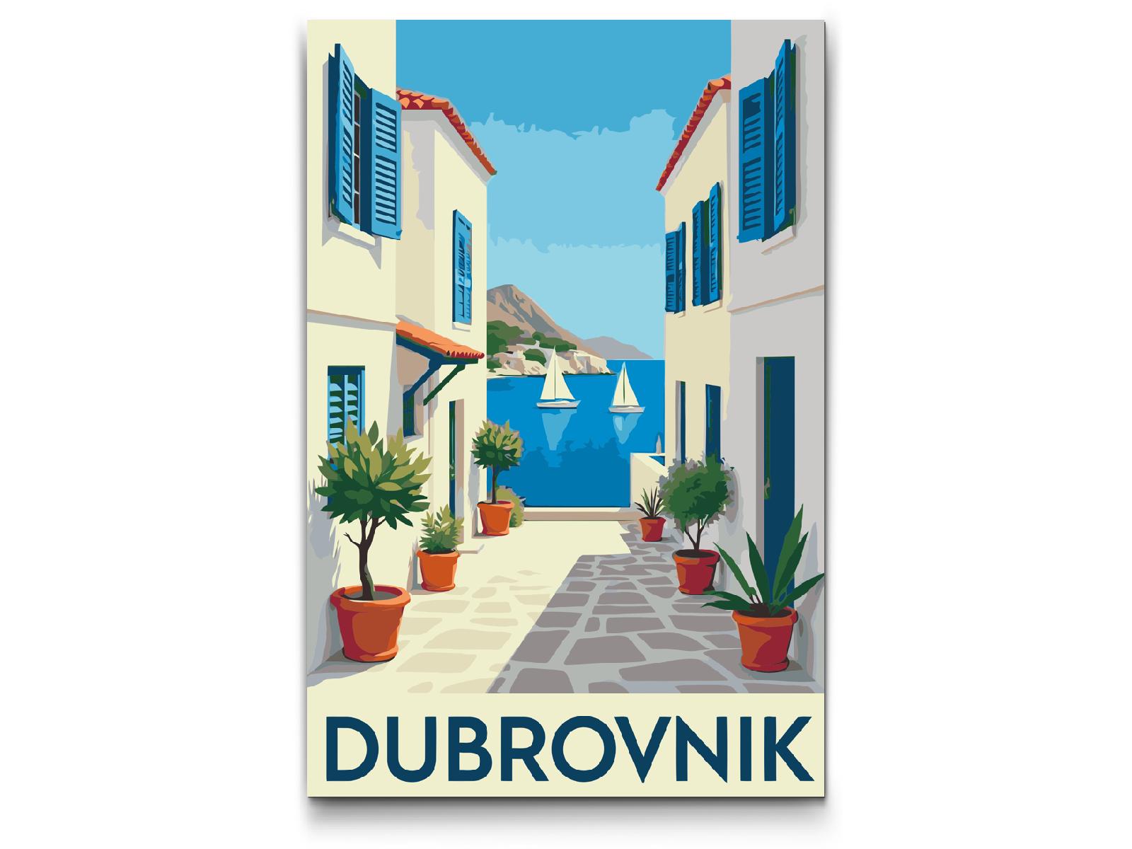 Paint by number - Dubrovnik-plakat