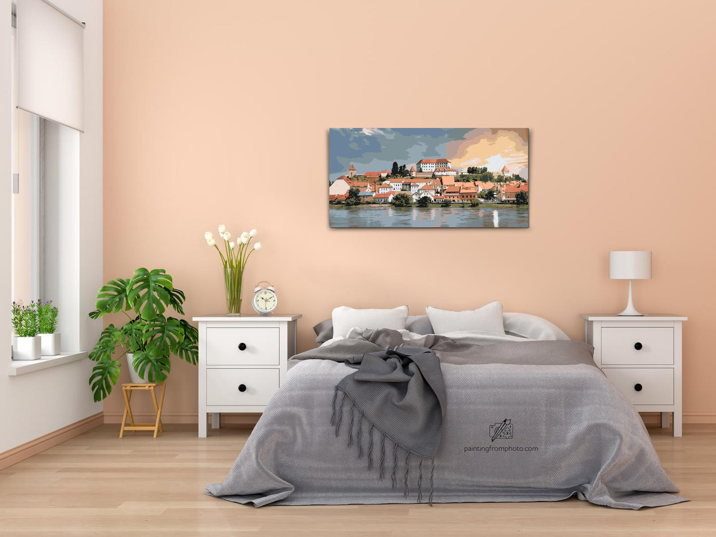 Paint by number - Udsigt over byen Ptuj - Slovenien