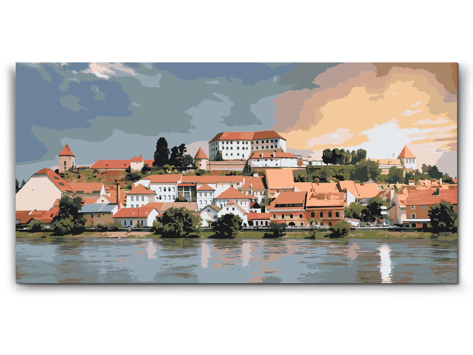 Paint by number - Udsigt over byen Ptuj - Slovenien