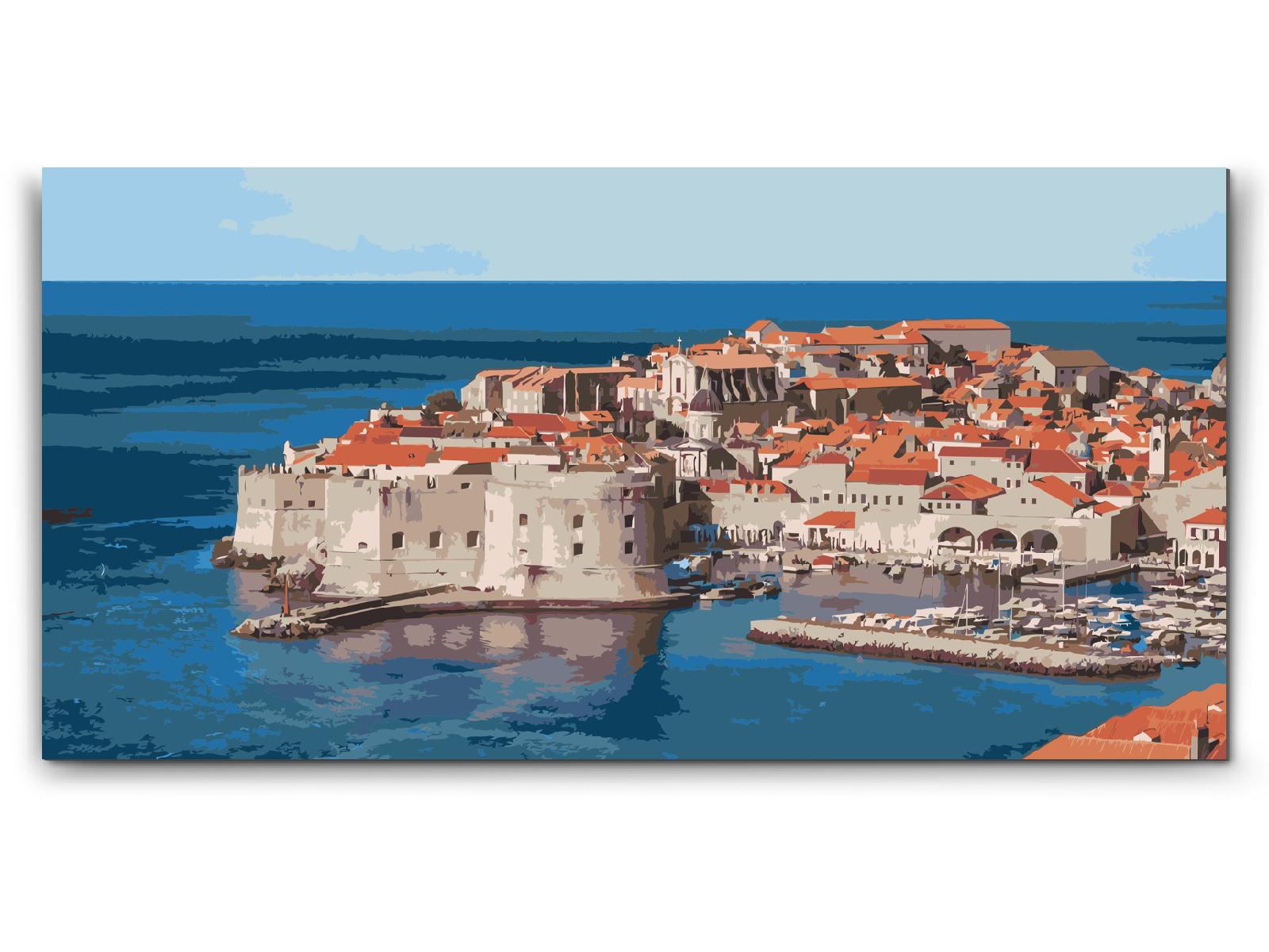 Paint by number - Udsigt over Dubrovnik - Kroatien