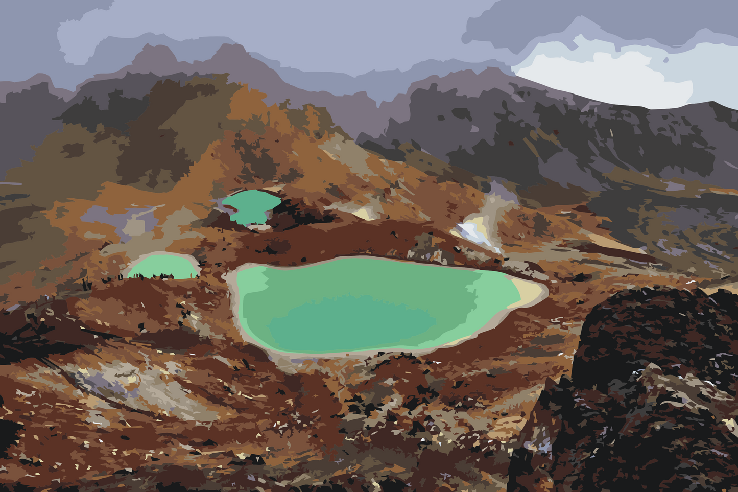 Paint by number - Tongariro Nationalpark