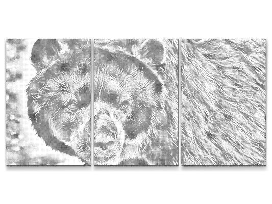 Dotting - Bjørn (sæt af 3 lærreder)