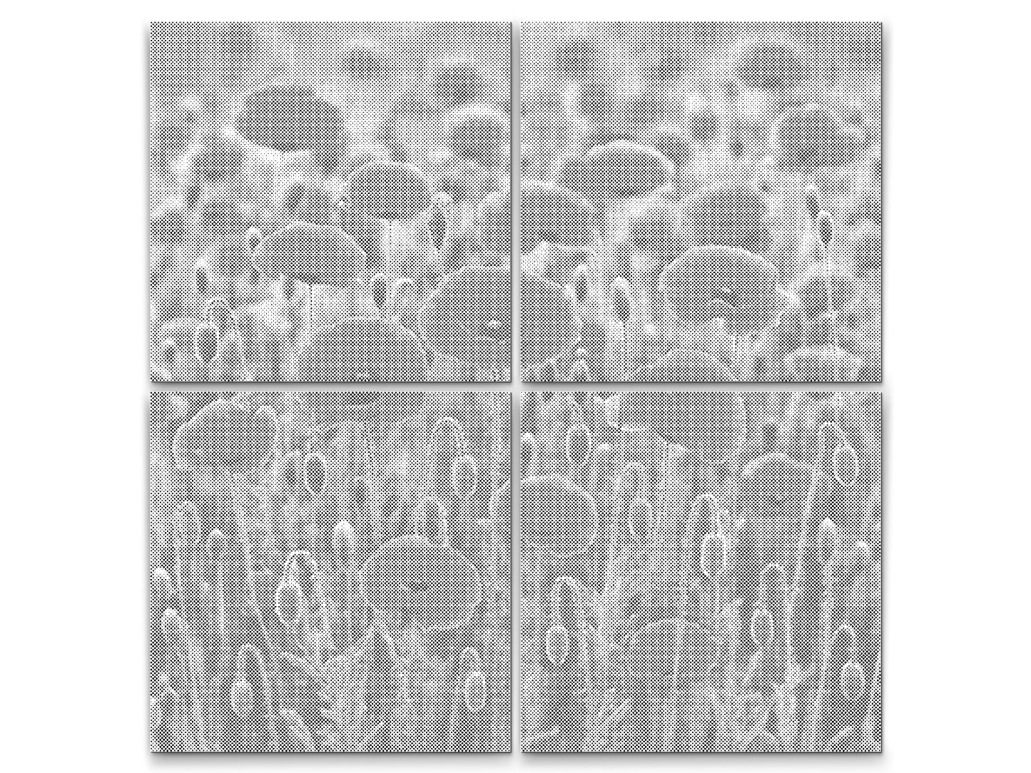 Dotting - Valmuesymfoni (sæt af 4 lærreder)