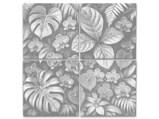 Dotting - Indeplantekomposition (sæt af 4 lærreder)