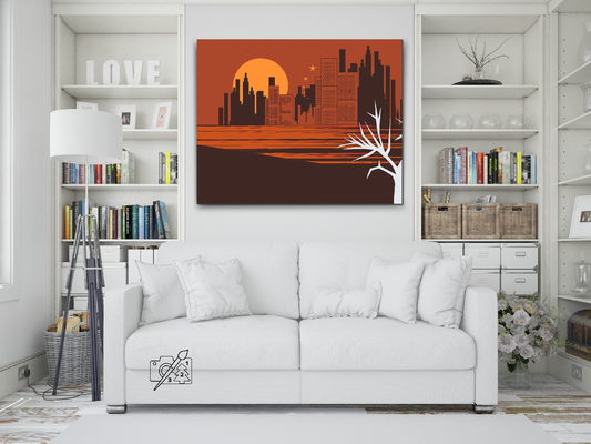 Paint by number - Orange Skyline