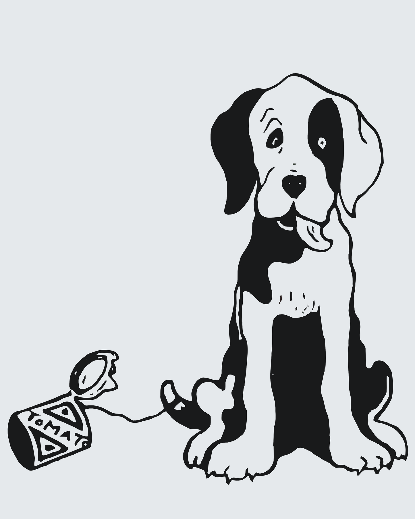 Paint by number - B/W Dog