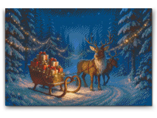 Diamond Paint - Julemandens slæde
